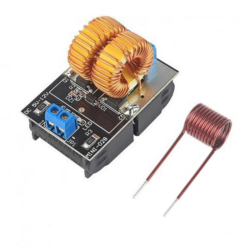Hot Sale 5-12V 120W Mini ZVS Induction Heating Board Flyback Driver Heater DIY Cooker+ Ignition Coil