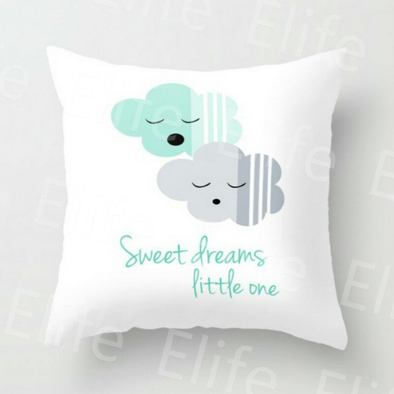 Elife Retro Cartoon animal Linen cotton Baby cushion case Polyester Home Decor Bedroom Decorative Sofa Car Throw Pillows