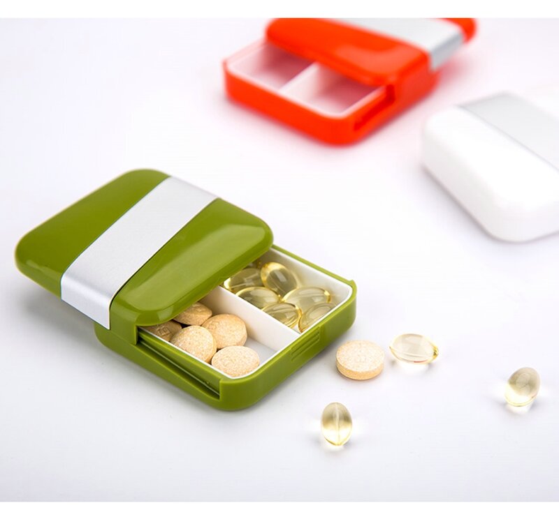Contenedor portátil de Medicina, caja de pastillas, Organizador de almacenamiento de Medicina, Mini paquete bonito, de goma de un día, para llevar al aire libre