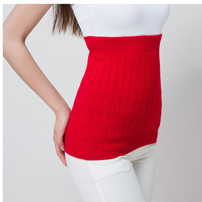 Suporte de cintura elástica unissex, alta linha elástica, monocromática, traseira, desgaste interno mais quente, dupla camada, espessamento, abdômen, 5 cores