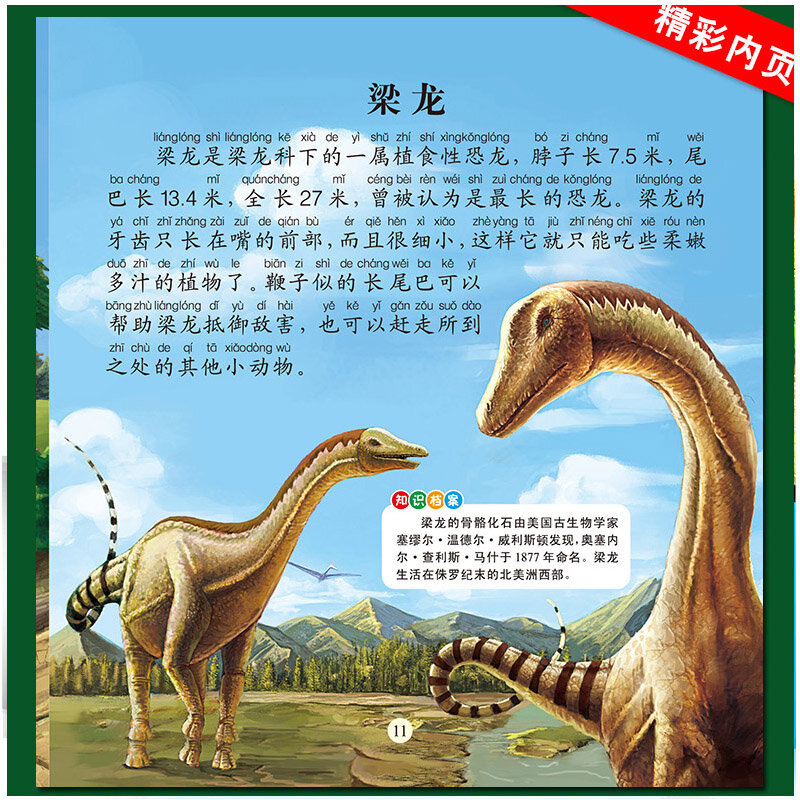Libro de historia de mandarín chino para niños y adultos, libro de imágenes de exploración, con encantadora mina de dinosaurios, 6 unids/set por Set