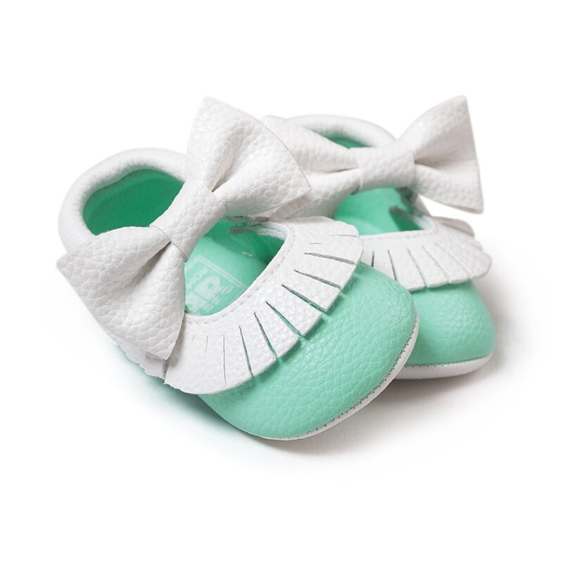 Mocasines hechos a mano con borlas para bebé y niña, zapatos de piel sintética para primeros pasos (0-18M), 10 modelos, novedad de 2019