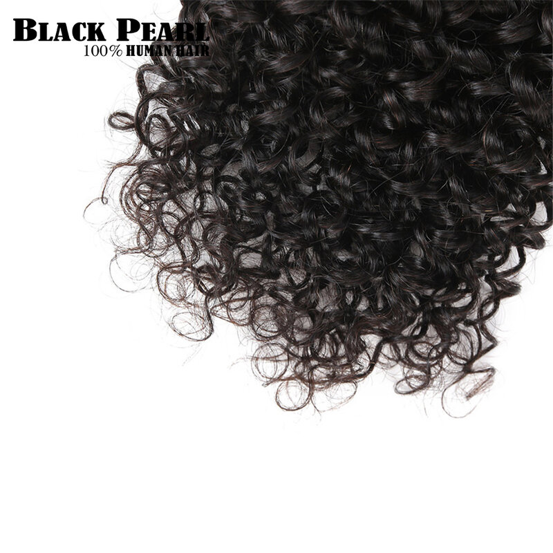 ブラジルの自然な巻き毛の縮れたヘアエクステンション,黒色の偽の髪
