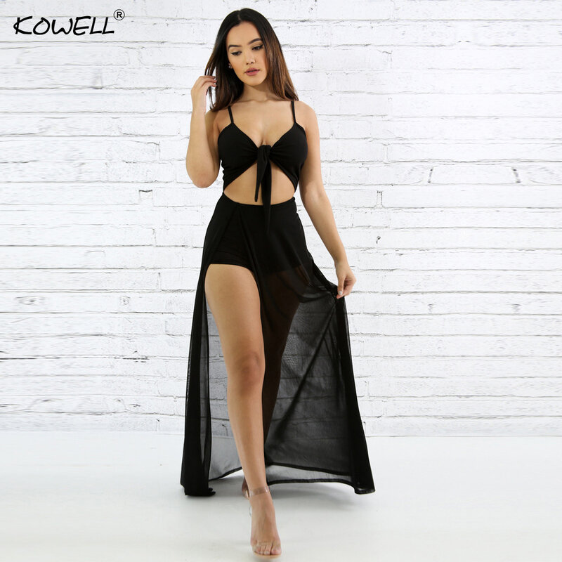 Hot Sale 2018 New Style Summer Sexy Black Women Jumpsuit Spaghetti Strap V-Neck Long Jumpsuits Sexy Playsuits Overalls