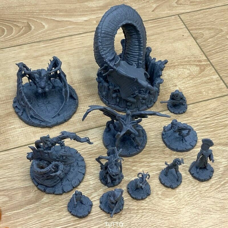 Lot 5 PCS Dungeons & Dragon D & D Cthulhu Wars Board Game Miniatures Figures Dragons Figure NO STAND Random -No Repeat