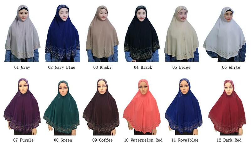 Nuovo Donne Musulmane Amira Preghiera Cappello Sciarpa del Hijab Headwrap In Testa Copertura Khimar Velo Islamico Della Copertura Completa Hijab Arabo Scialle Nuovo