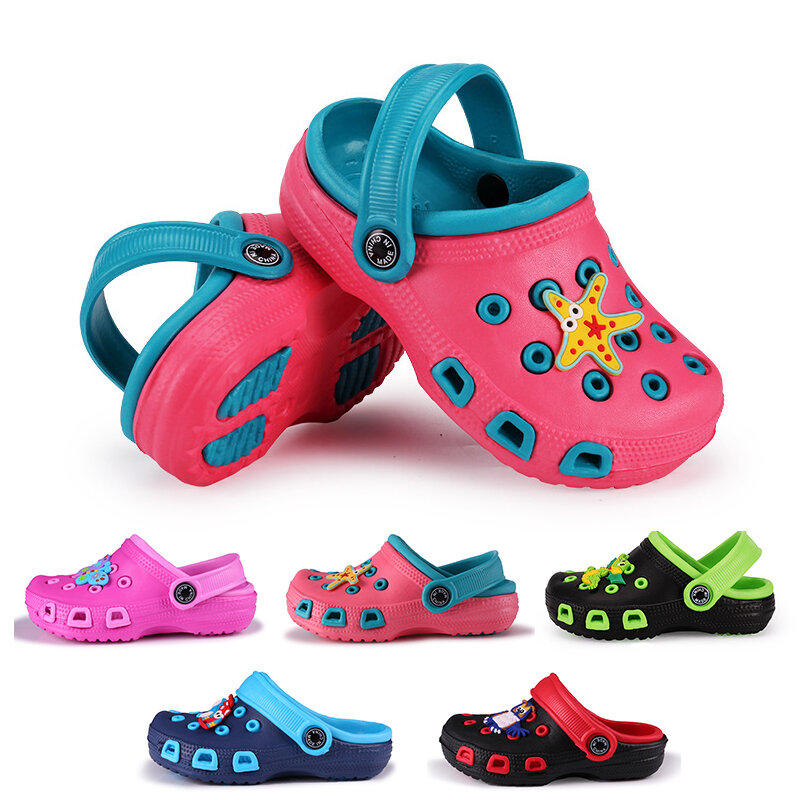 Toddler Kid Girls Boys Sandals Croc Caterpillar Summer Beach Slippers Flip Shoes 