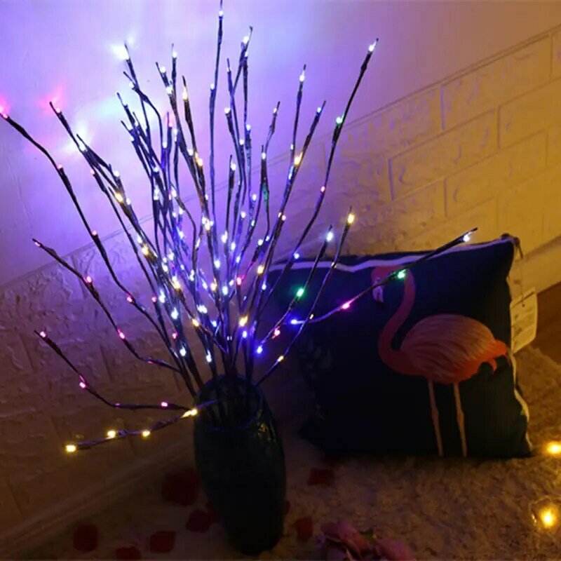 LEDウィロー分岐ランプ,電池式,20電球,家庭用,クリスマスパーティー,庭の装飾,クリスマス,誕生日プレゼント