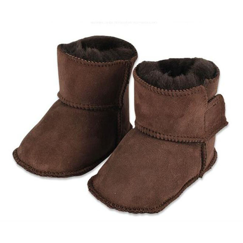 Nowonarodzone dziecko buciki maluch buty ocieplane zimowe skórzane dziewczynek buty dla chłopców miękkie podeszwy Faux Fur Bebe Booties