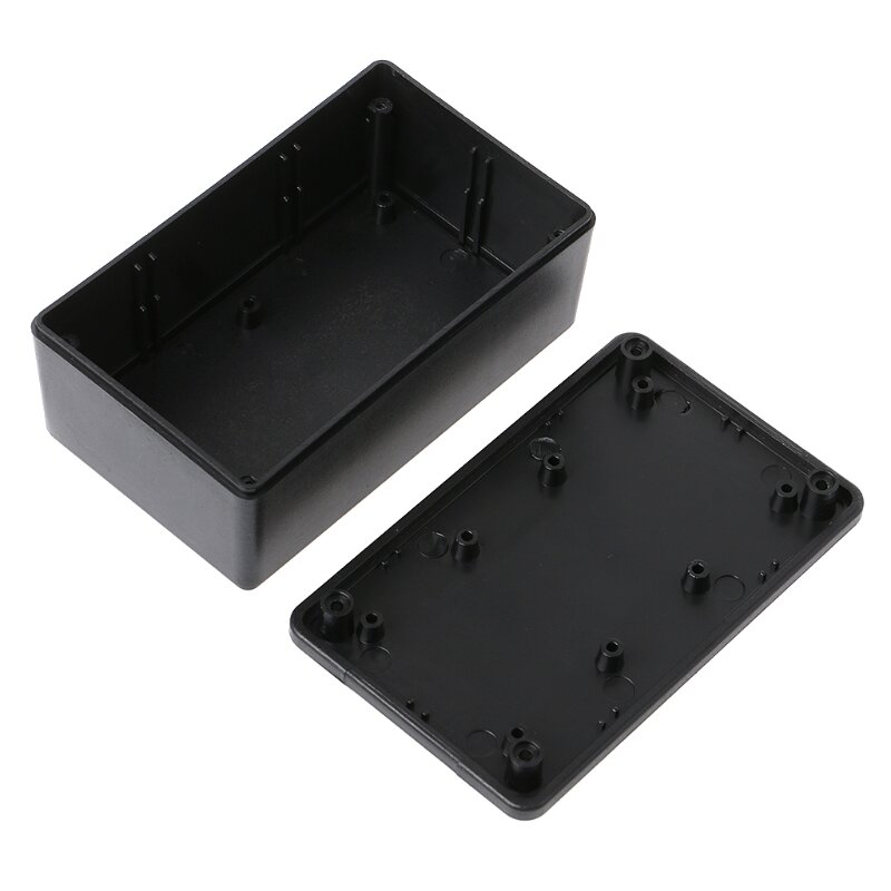 Carcasa electrónica de plástico ABS impermeable, caja de proyecto, color negro, 105x64x40mm
