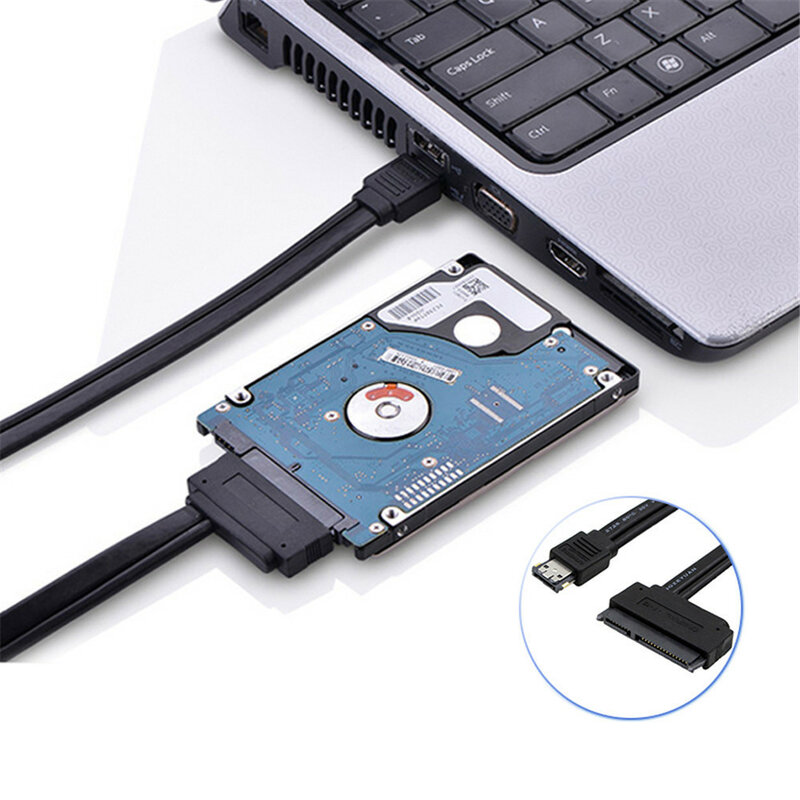 0.5 M SATA to Power ESATA USB 2-in-1 Data Cable Hard Disk Cable 22 Pin SATA Connecting Line for 2.5 3.5 inch HDD Adapter Cable