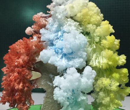 Árbol de Navidad con cristales de papel de colores para bebés, árbol místico Artificial, juguetes educativos de ciencia para niños, 2021, 100mm de H