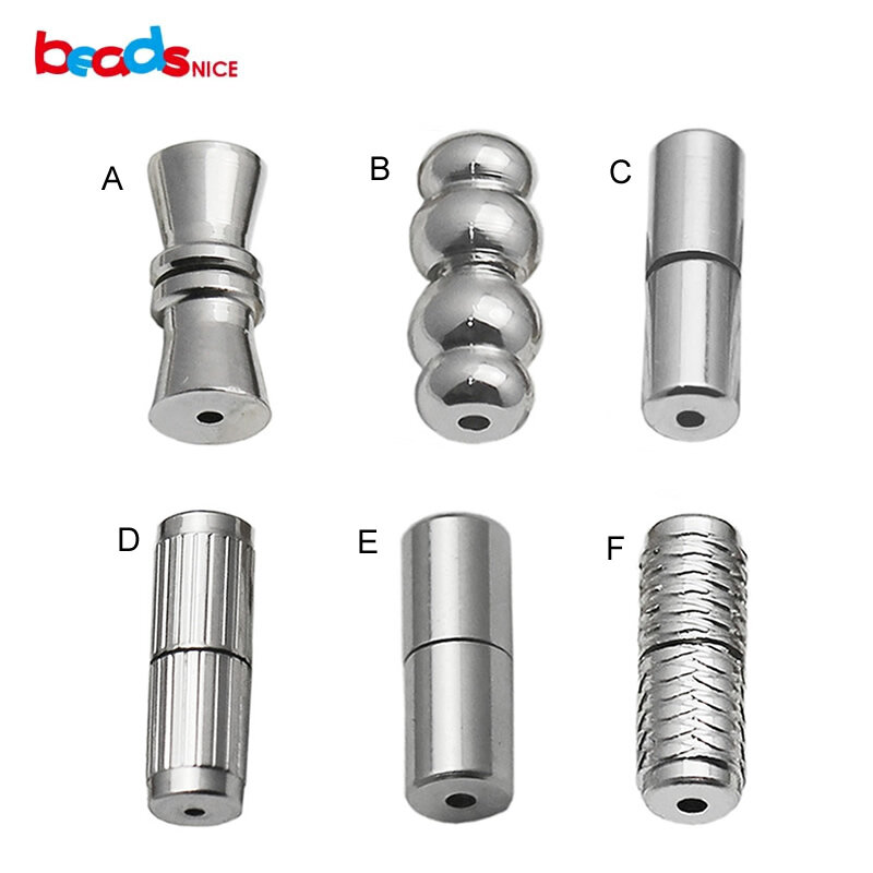 Beadsnice-cierres de tornillo de barril de plata esterlina, accesorios de joyería, cierres giratorios para pulsera o collar, fabricación de ID 34942