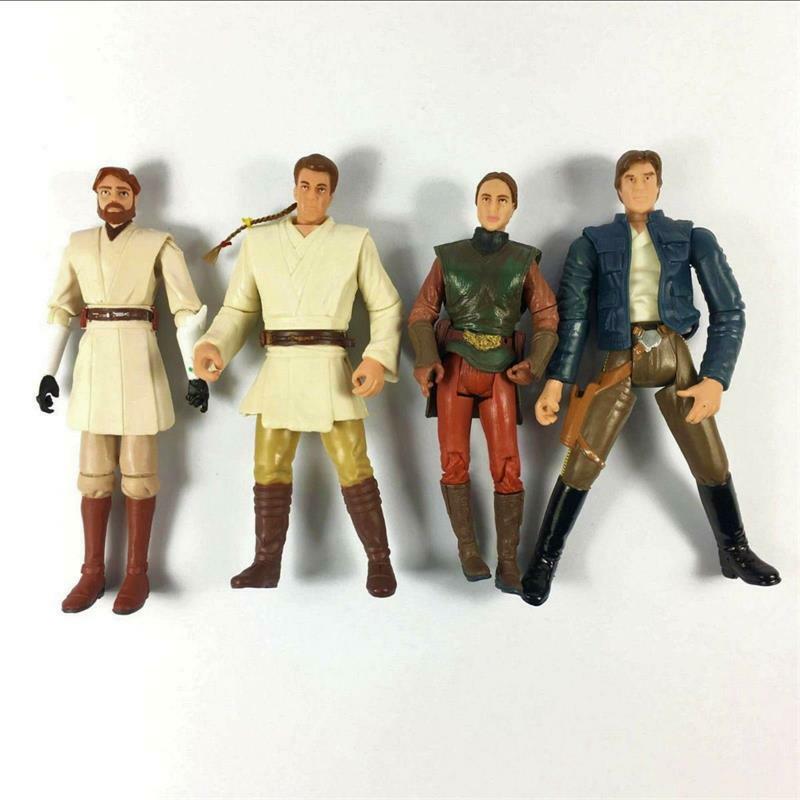Lot 5 stücke Star Wars Yoda Leia Vader Chewbacca Stormtrooper 3,75 "Lose Action Figure Filme Spielzeug Geschenke Zufalls