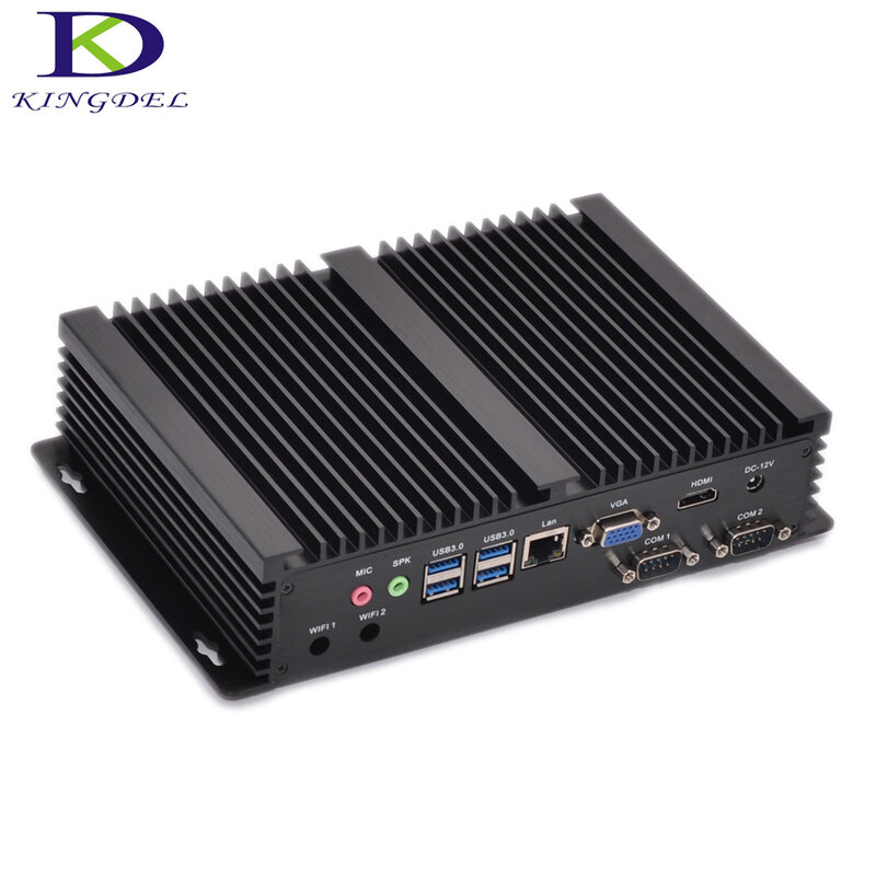 Kingdel-Mini PC Industrial, Intel i7-1165G7, i7, 8550U, resistente, Sin ventilador, HTPC, 2 x DDR4M.2, 2 X COM, Rs232, HDMI, VGA, WiFi, Windows 10