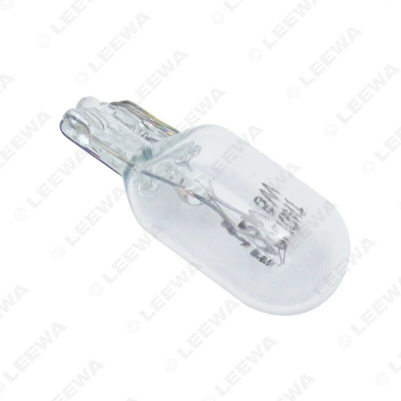 LEEWA – ampoule halogène de remplacement pour tableau de bord, lumière blanche chaude pour voiture T10 168 192 12V 5W # CA2109, 50 pièces
