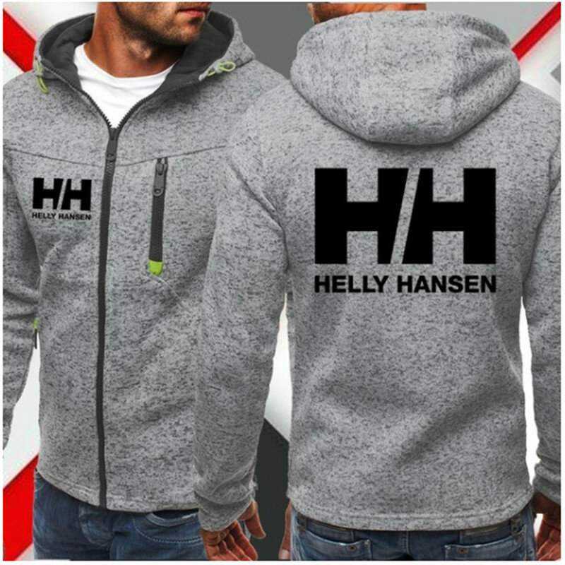 2019 nueva moda chaqueta con capucha Helly Hansen impreso hombres sudaderas con capucha Casual suéter abrigo más cárdigan polar