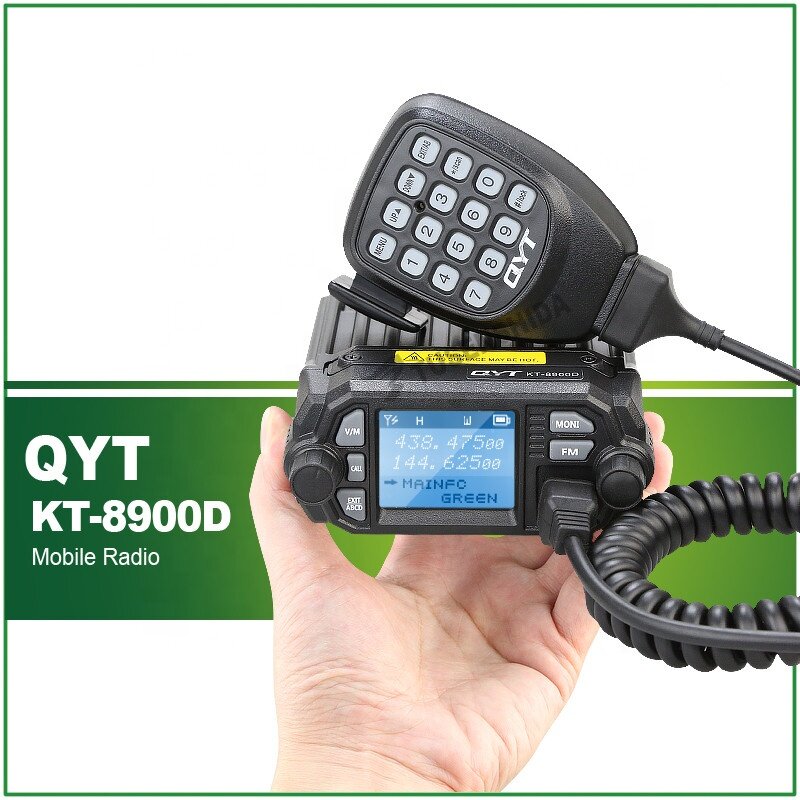 QYT KT-8900D VHF UHF Mobile Radio 2 weg radio Quad-Display Dual band Mini Auto radio