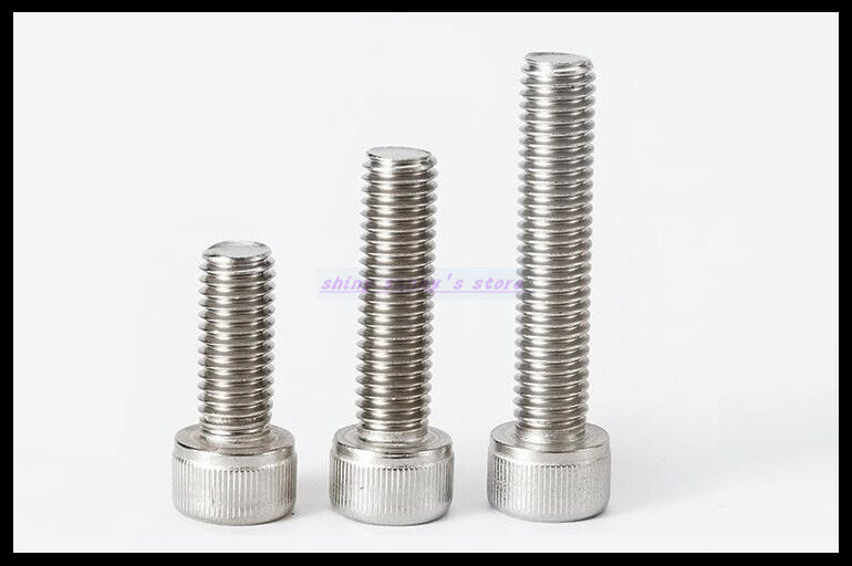 100pcs/Lot Metric Thread DIN912 M4  304 Stainless Steel Hex Socket Head Cap Screw Bolts Brand New