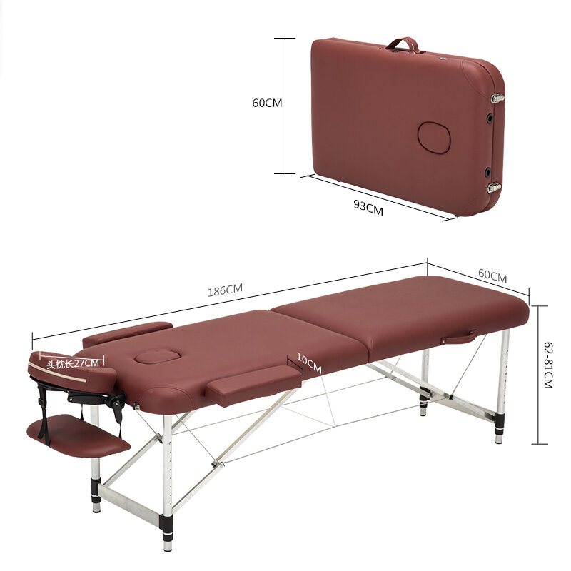 Składany łóżko kosmetyczne profesjonalny przenośny stoły do masażu Spa lekki składany z torbą Salon meble ze stopu aluminium
