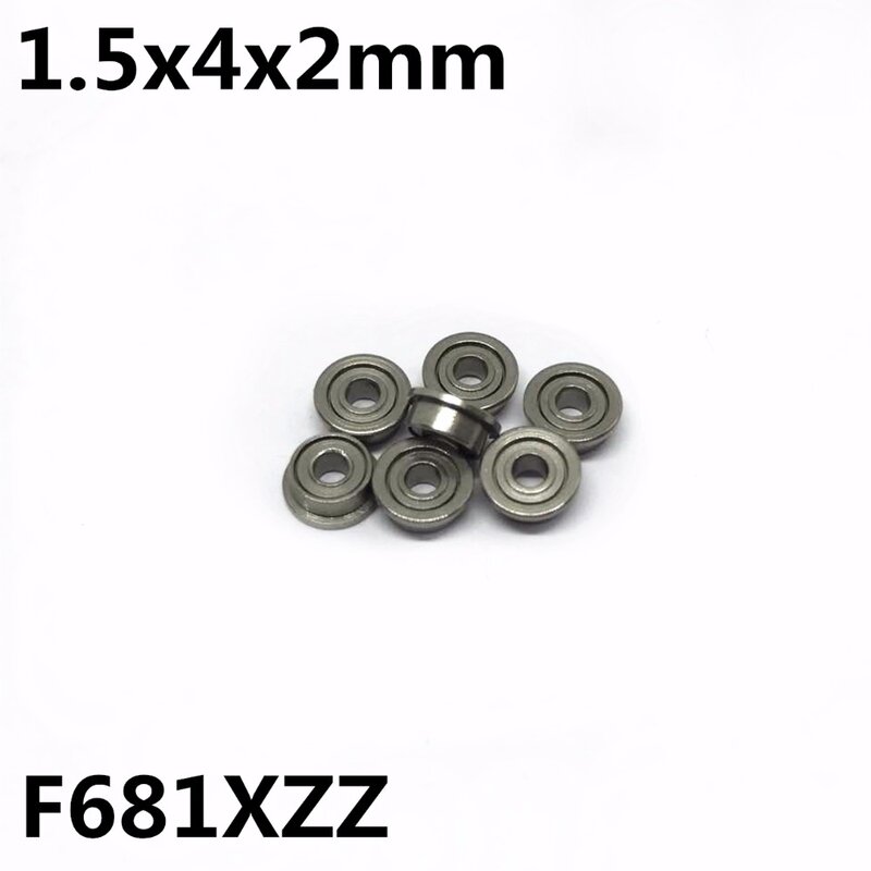 50 peças f681xzz 1.5x4x2mm rolamentos de flange com sulco profundo rolamento de esferas de alta qualidade f681x