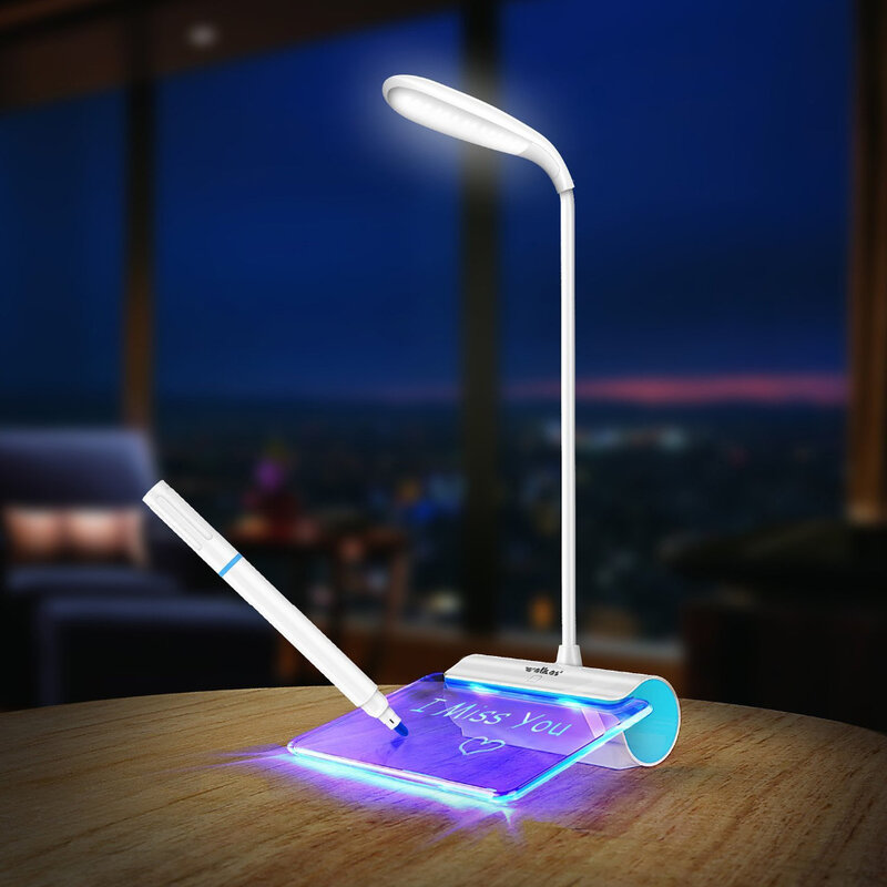 Neueste Design Wiederaufladbare Schreibtisch Lampe LED Licht mit Nachricht Board Touch Schalter Beste Geschenk für Studenten Kinder