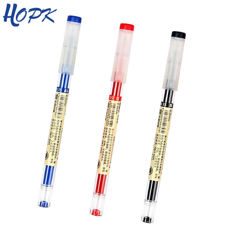 6Pcs/set Japan Gel Pen 0.35mm Natural Style Pen Black Blue Red Ink Pen School Office Student Exam Writing Stationery Supplies