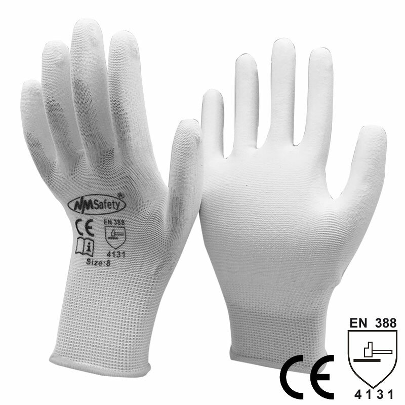 12 paires gants de travail antistatique en coton PU Nylon ESD sécurité électronique industriel gants pour hommes ou femmes