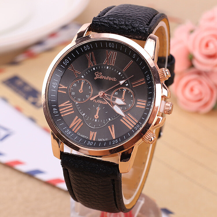 Reloj de cuarzo de cuero de marca de lujo, reloj de pulsera masculina de moda para mujer, reloj de pulsera, reloj femenino masculino