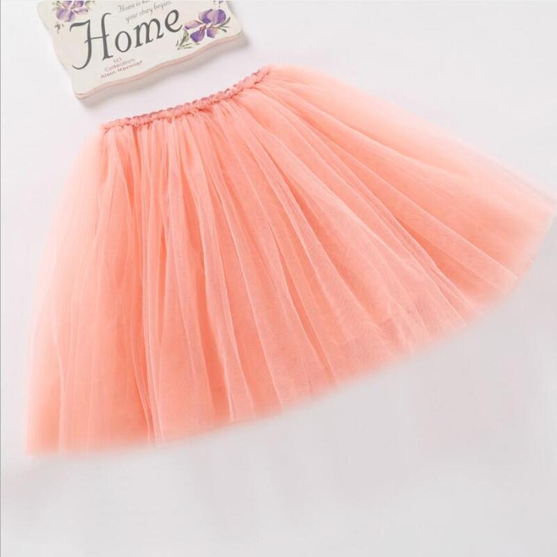 Saia macia e macia de tule tutu para meninas, lindas saias para mãe e filha, 14 cores, 6-14Yrs Kids, verão