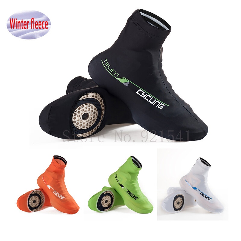 2017 Winter Fleece Thermal Bicycle Cycling Overshoes Pro Road Racing MTB Bike Cycling Shoes Cover Sports Dustproof Shoes Cover