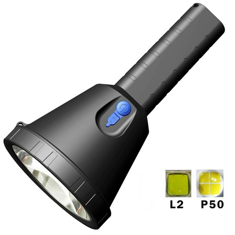 Reflector portátil de alta potencia para caza y Camping, lámpara de iluminación LED anticaída, foco de mano impermeable, 25W