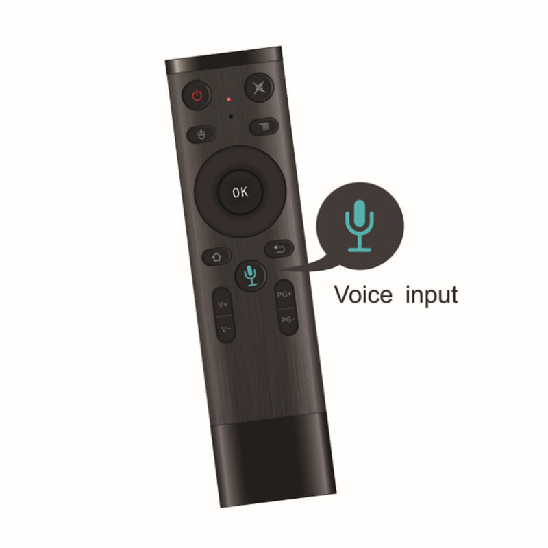 Control de voz Q5 Fly Air Mouse para Gyro sensor juego 2,4 GHz MICRÓFONO INALÁMBRICO Control remoto para Android TV Box ordenador