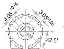 Potenciómetro ajustable PIHER español importado, 5 piezas, orificio ovalado horizontal PT15-4.7K
