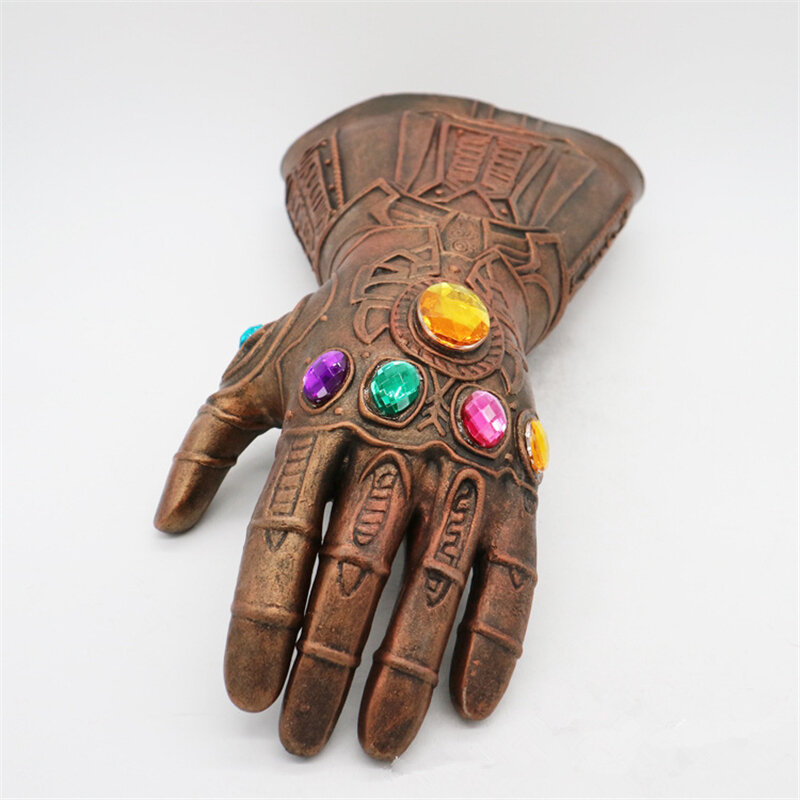 Infinity Gauntlet Мстители Бесконечность войны перчатки Таноса косплей реквизит Мстители перчатки со светодиодами ПВХ игрушки для детей и взрослы...