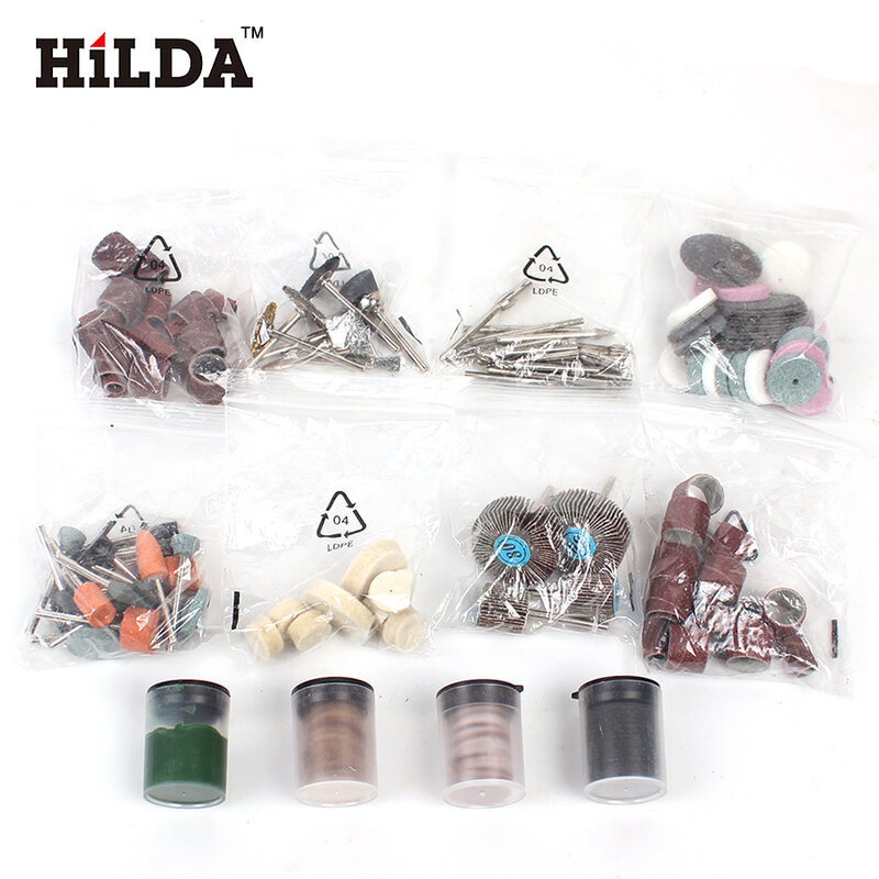 HILDA 248 PCS Outil Rotatif Accessoires pour Facile De Coupe Broyage Sculpture de Ponçage et De Polissage Outil Combinaison Pour Hilda Dremel