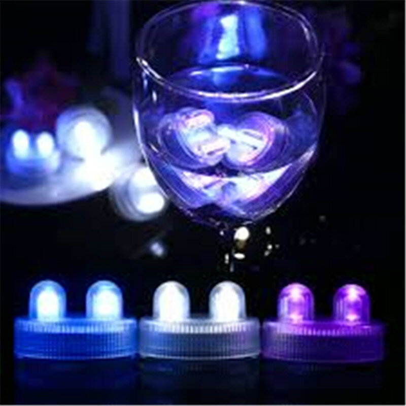 Miniluz LED para fiesta de boda, 200 unids/lote, superbrillante, impermeable, doble, 2LED, sumergible, venta al por mayor