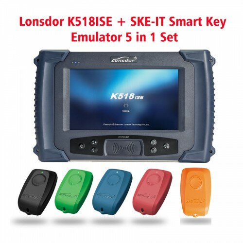 Lonsdor K518ISE Key Programmer Plus SKE-IT Smart Key Emulator 5 in 1 Set Full Package Update Online Original