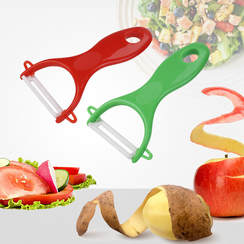 Peladora de cerámica de patatas y verduras, cortador de frutas, cuchillo pelador de manzanas para el hogar, accesorios de cocina