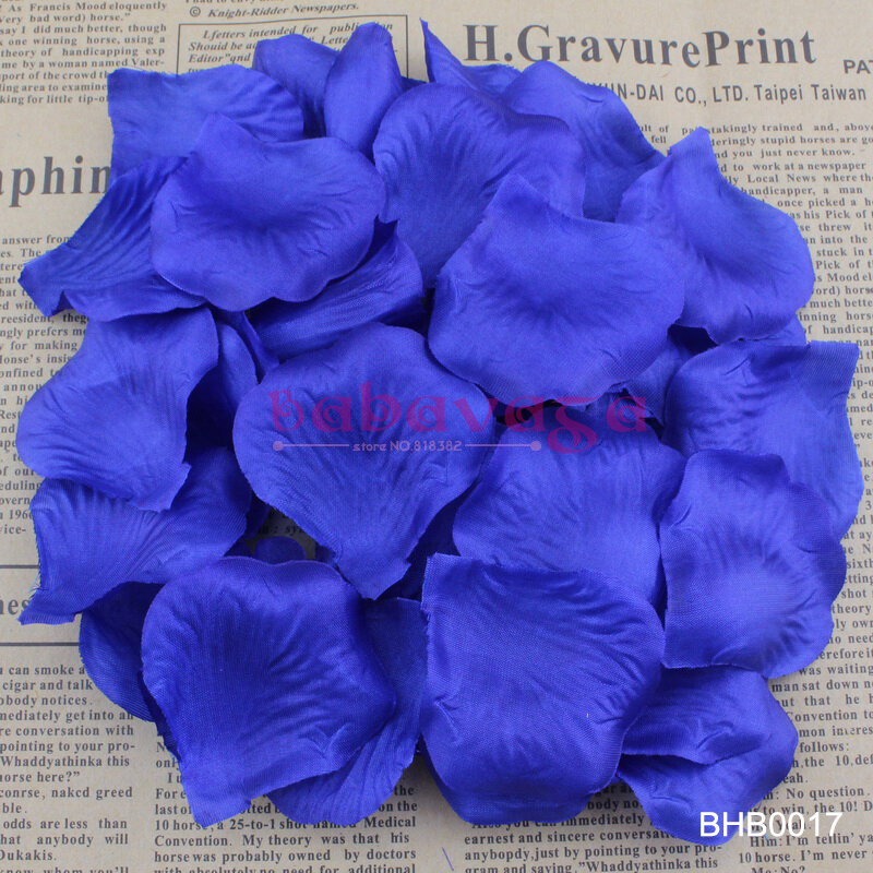 Zafiro azul real, varias flores de seda de colores, pétalos de rosa, adorno para banquete de boda, recuerdo, decoraciones de mesa, 40 colores