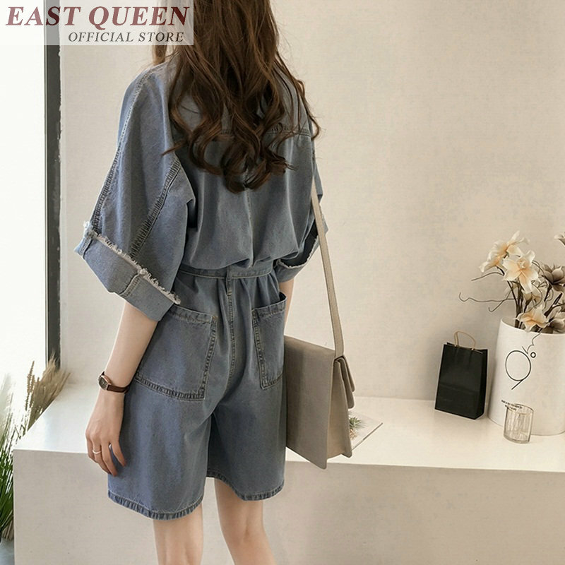 Summer women jumpsuits 2018 sexy casual playsuits overalls with belts pockets office ladies female fashion rompers DD699 L
