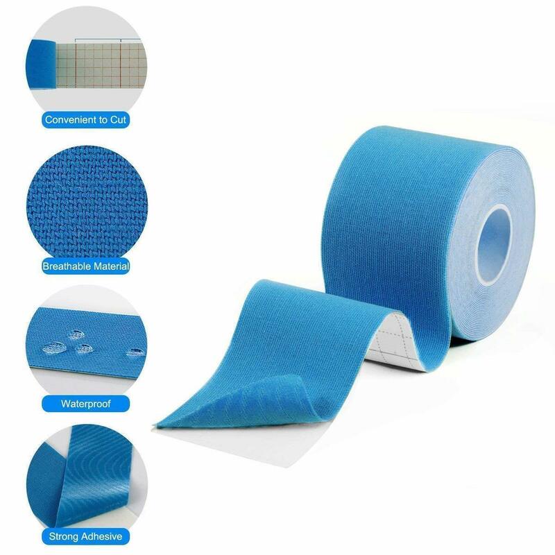 WorthWhile 2 Size Kinesiology Tape Athletic Recovery Elastic Tape Muscle Pain Relief Knee Pads Support for Gym Fitness Bandage