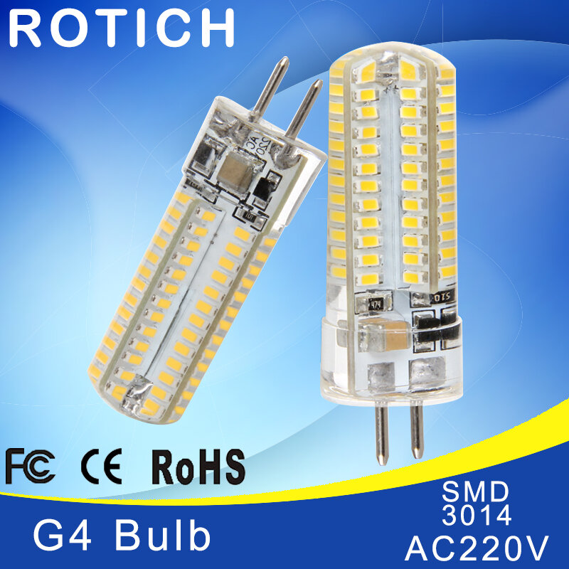 Ampoule LED Mini G4, 2W 3W 5WAC220V, éclairage de remplacement pour lustre halogène à Angle de faisceau réglable, G4 SMD3014, 360