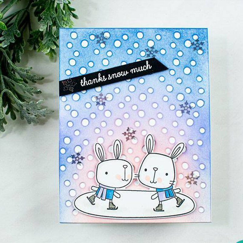 "Bunny" Metal Cutting Dies And Clear Stamp DIY Handicraft Embossing Paper Card Photo Album Making Handmade Template
