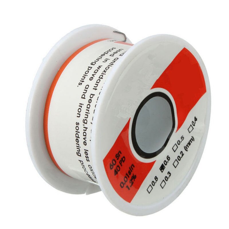 Fine Solder Wire 0.3mm 60/40 1.2% Flux Reel Tube Tin Lead Rosin Core Soldering