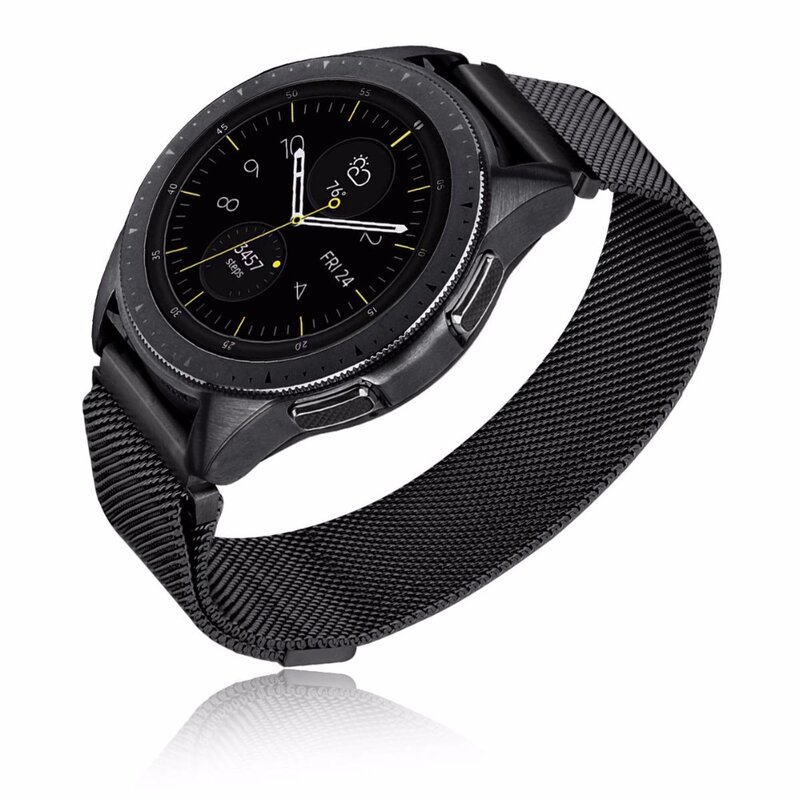 Milanese Watchband 18/20/22mm do zegarka Samsung Galaxy 46mm 42mm biegów S3 S2 klasyczny amazfit Bip Huawei GT 2 pasek magnetyczny pasek