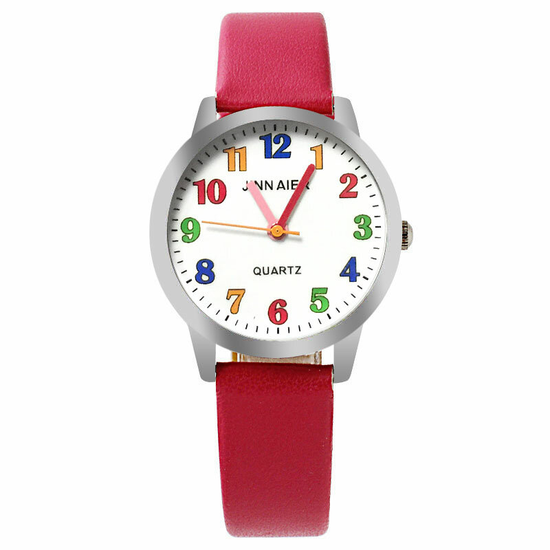子供の腕時計ファッションカラーデジタルダイヤル人格時計カジュアル少年少女スポーツ時計ホット販売ゼリー革腕時計