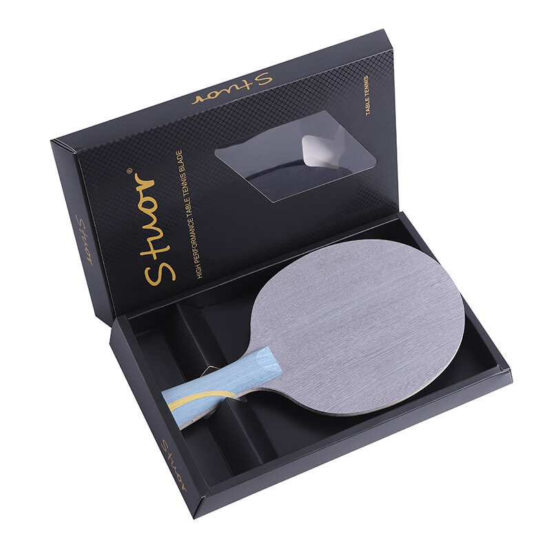 Stuor-raqueta de tenis de mesa N301 H301, pala de ping pong de carbono con raqueta de madera, ataque rápido, con otros regalos