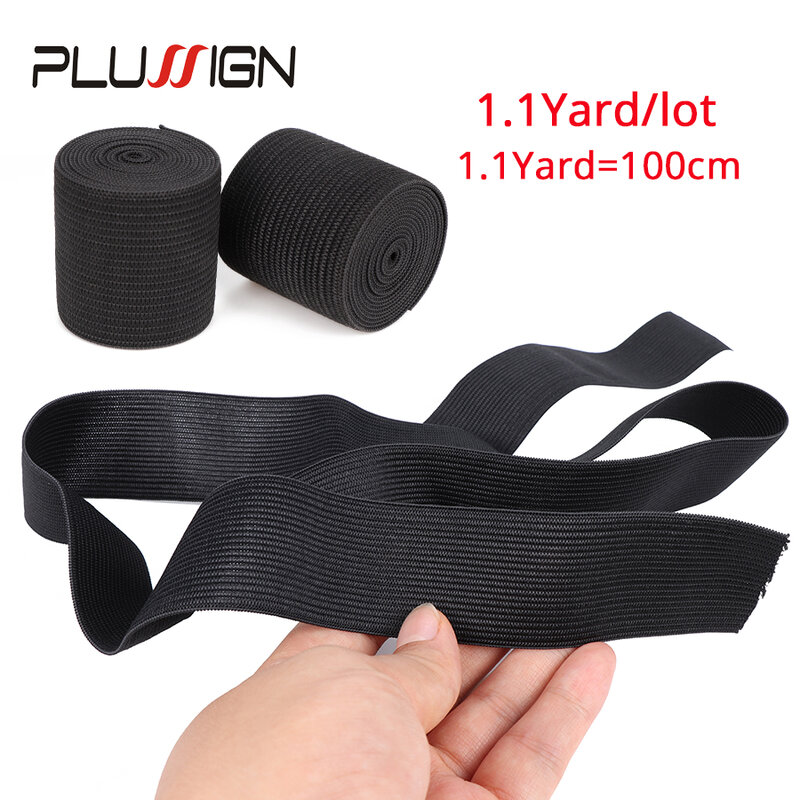 Hot Selling Sewing Accessories For Underwear Soft Elastic Wig Elastic Band Rubber Elastic Black Great Quality 15/25/35/40Mm