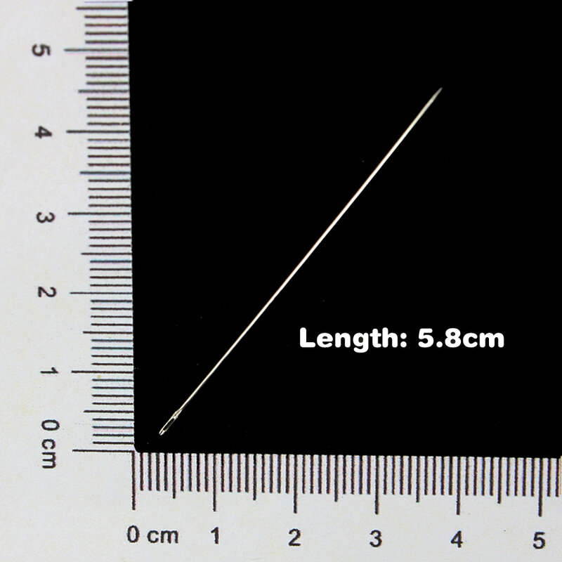 10 Pz/lotto Borda Aghi Threading String/Cavo di Strumento di Gioielli Rhodium Placcato, di Circa 5.8 centimetri CN-TZA002